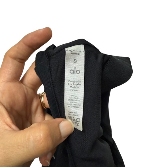 Alo Yoga Airbrush Real Bra Tank Black Size Small - Picture 7 of 7